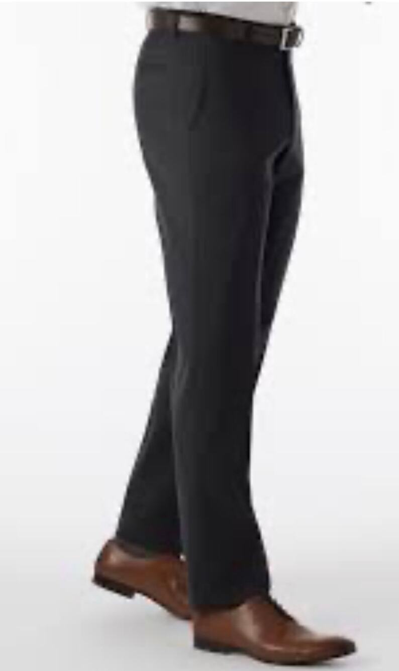 NWT Ballin Dunhill 100% Wool Dress Pants Men’s 34 Charcoal Unfinished Hem
